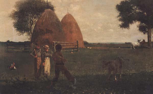 Winslow Homer Weaning the Calf (mk44) oil painting image